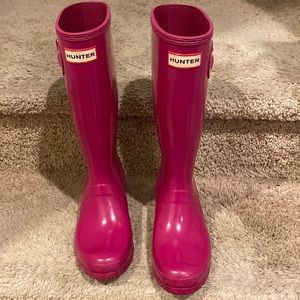 Hunter Magenta Rain Boots